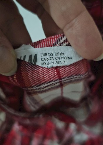 kız cocuk Kırmızı Bohem Uzun Kollu Gecelik - Görsel 5