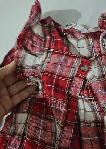 kız cocuk Kırmızı Bohem Uzun Kollu Gecelik - Görsel 4