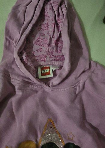 Kız Çocuk Mor Kapüşonlu Sweatshirt - Görsel 4