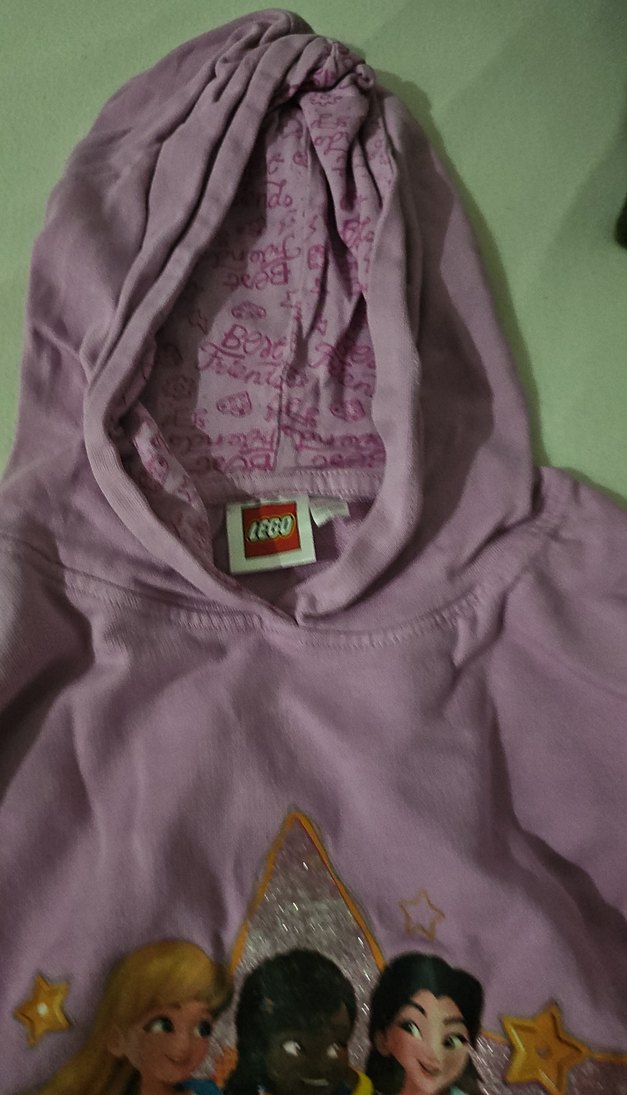 Kız Çocuk Mor Kapüşonlu Sweatshirt - Görsel 4