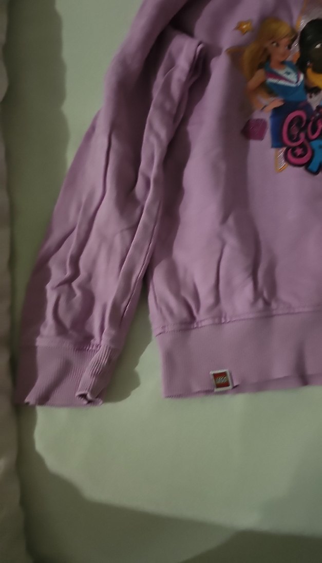 Kız Çocuk Mor Kapüşonlu Sweatshirt - Görsel 3