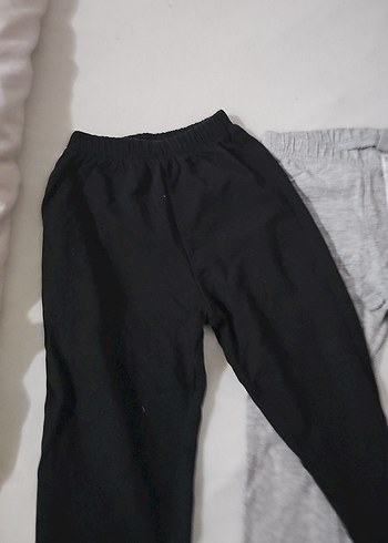 Kız Çocuk Gri Pamuk Tayt - Görsel 2