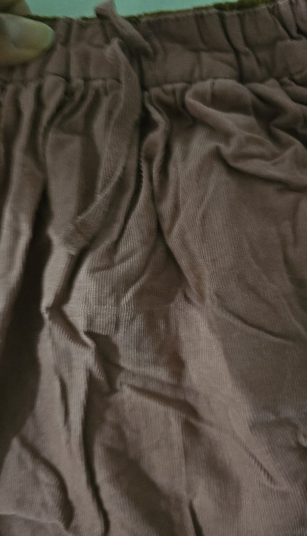 Kız Çocuk Kahverengi Bol Kesim Keten Etek - Görsel 4