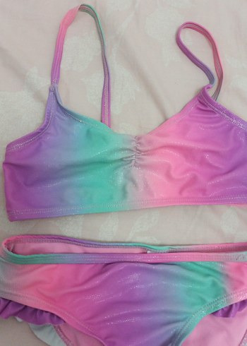 Diğer Kız Çocuk Pastel Renkli İpli Bikini