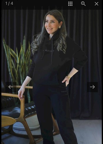 Siyah Kadın Oversize Eşofman Takımı - Görsel 6