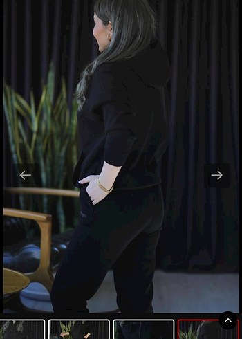 Siyah Kadın Oversize Eşofman Takımı - Görsel 3