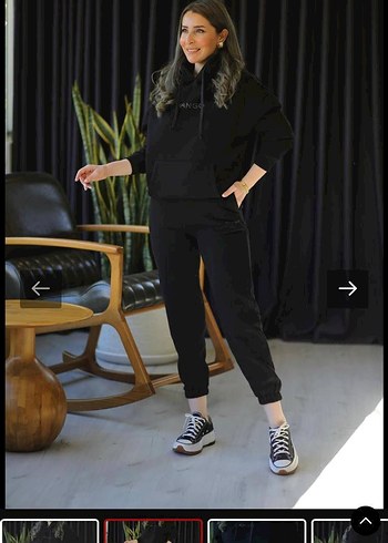 Siyah Kadın Oversize Eşofman Takımı - Görsel 2