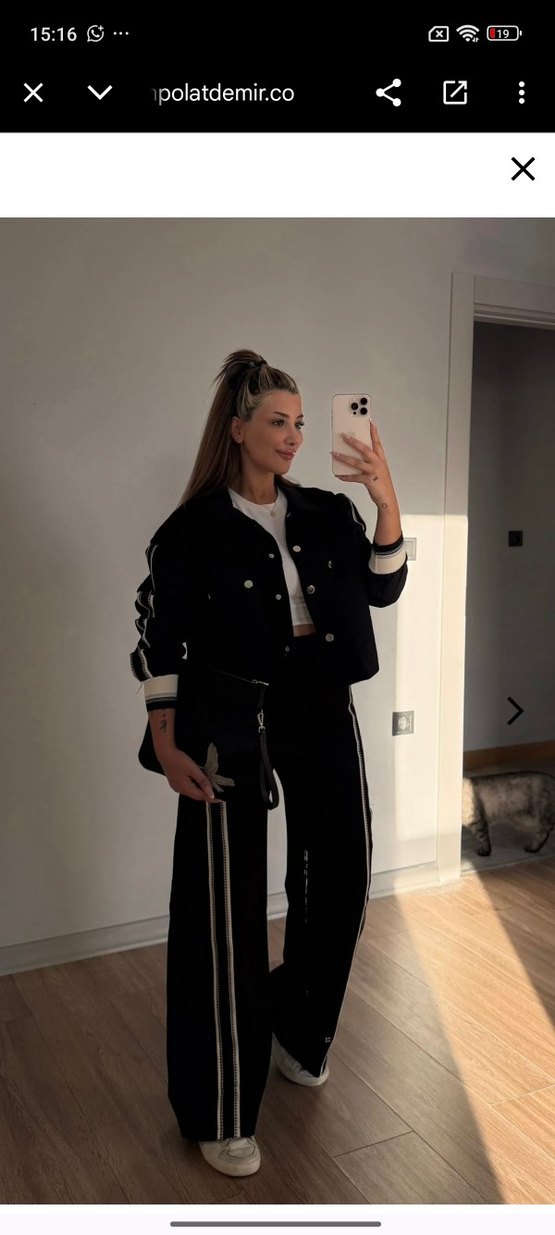 Siyah Zebra Desenli Kadın Bomber Ceket - Görsel 2