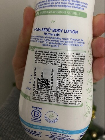 Beden Renk Mustela Hydra Bebe Vücut Losyonu 300 ml.