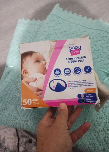 Nakışlı Turkuaz Örgü Bebek Battaniyesi - Görsel 2