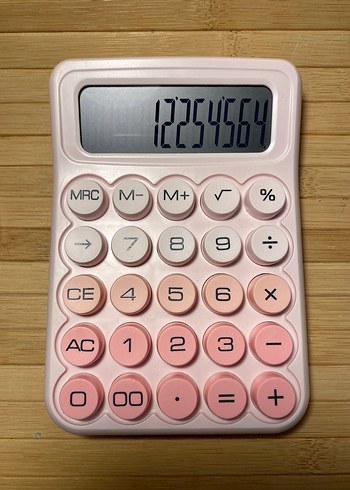 Pastel Pembe Hesap Makinesi - Görsel 2