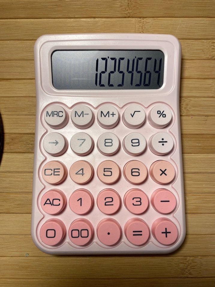 Pastel Pembe Hesap Makinesi - Görsel 2