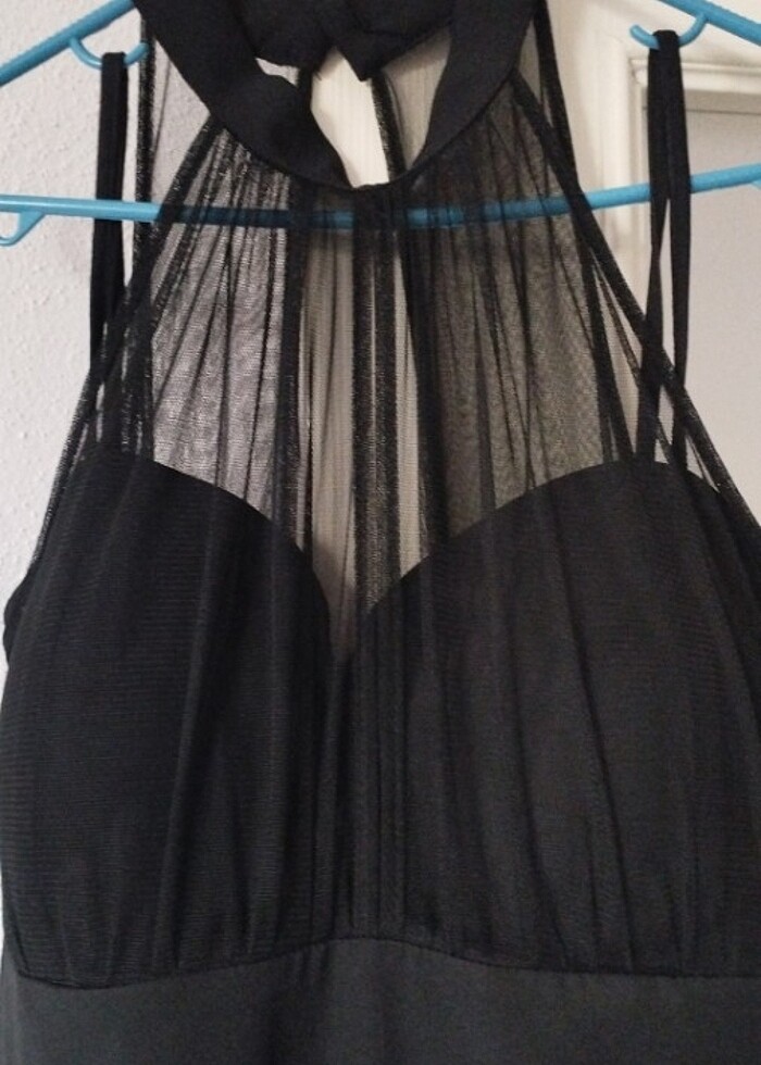 Sıyah dar uzun elbise - Görsel 2