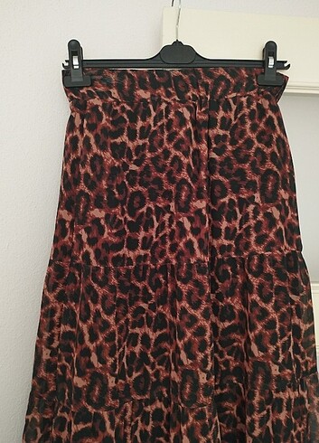 Leopar şifon etek - Görsel 4