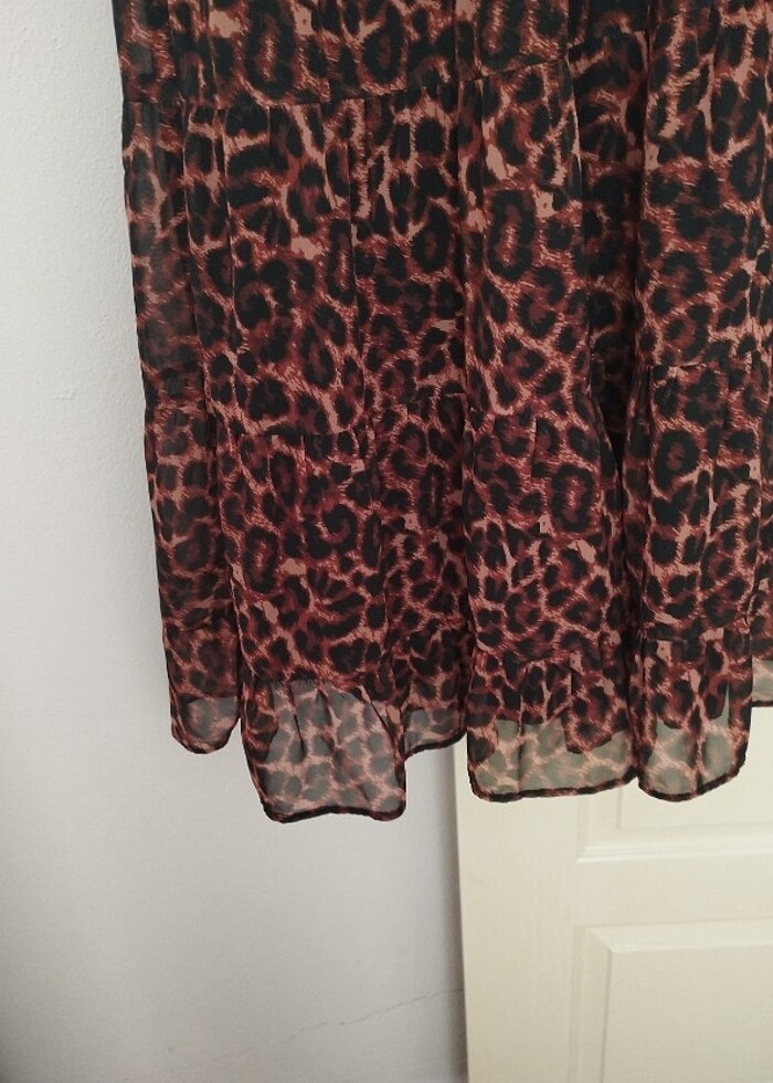 Leopar şifon etek - Görsel 3