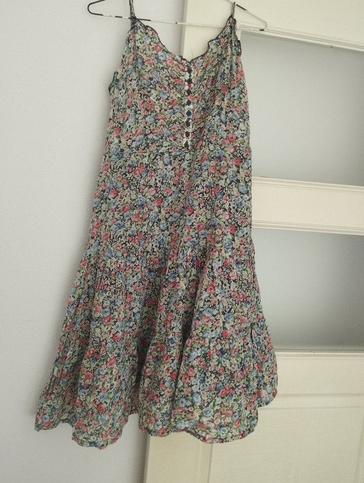 Pamuklu, Düğmeli, Uzun Hamile Eteği - Görsel 2