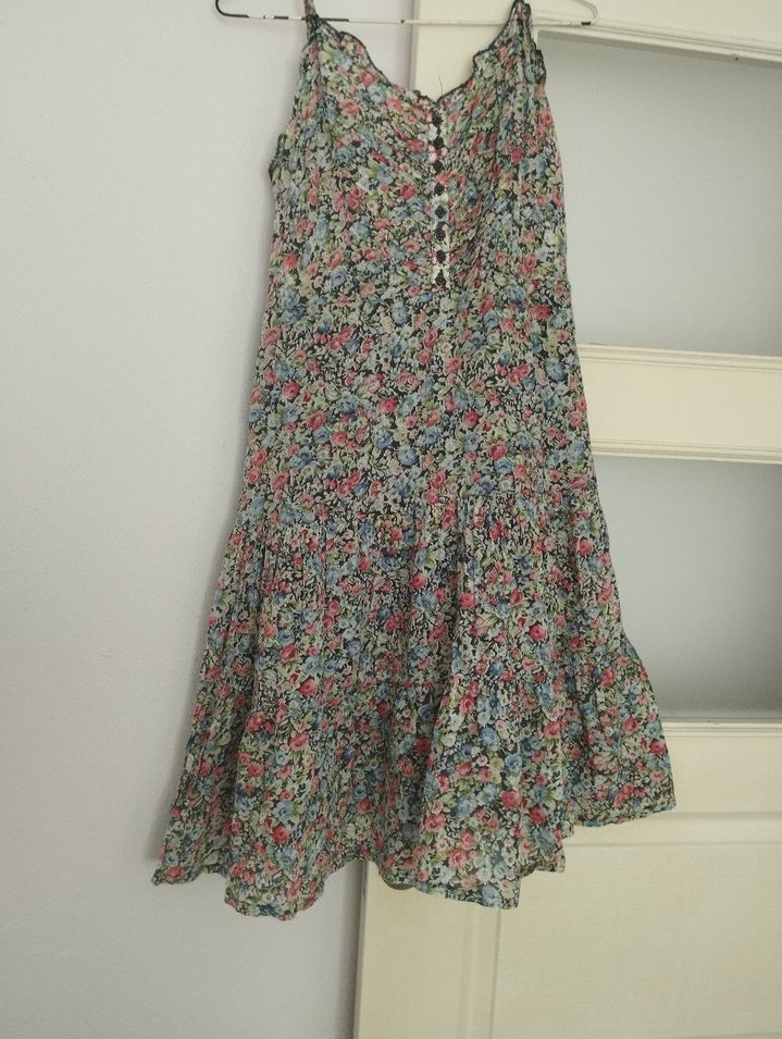 Pamuklu, Düğmeli, Uzun Hamile Eteği - Görsel 3