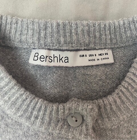 Pull and Bear Bershka gri hırka