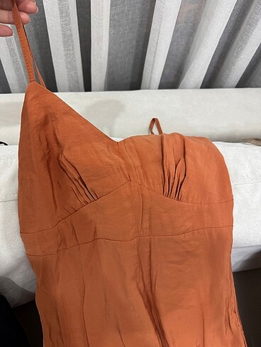 s Beden camel Renk 3lü Elbise Uzun Yazlık