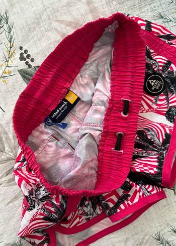 Zara Pembe Zebra Desenli Mini Şort