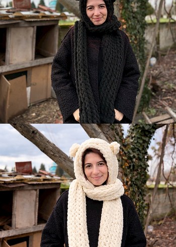 Şapkalı atkı - Görsel 2