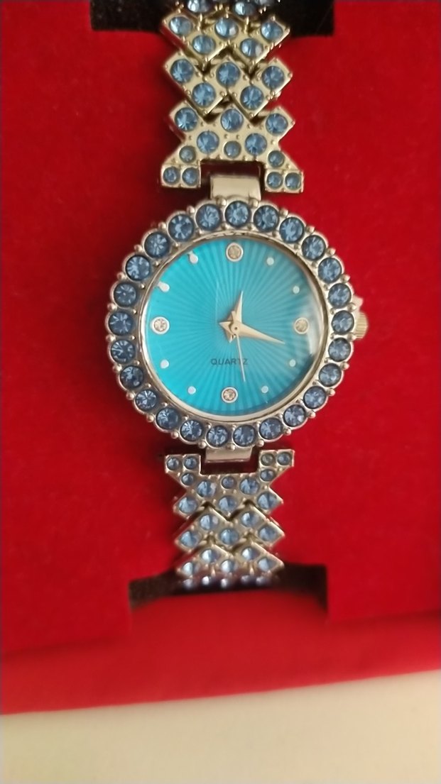 Mavi Taşlı Kadın Kol Saati - Görsel 2