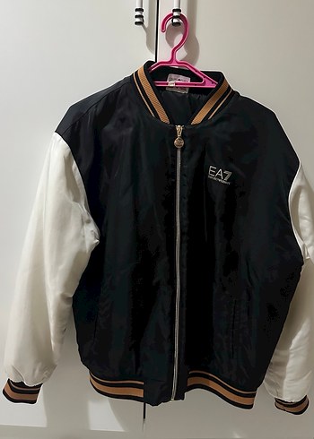 EA7 Siyah Fermuarlı Bomber Ceket - Görsel 3