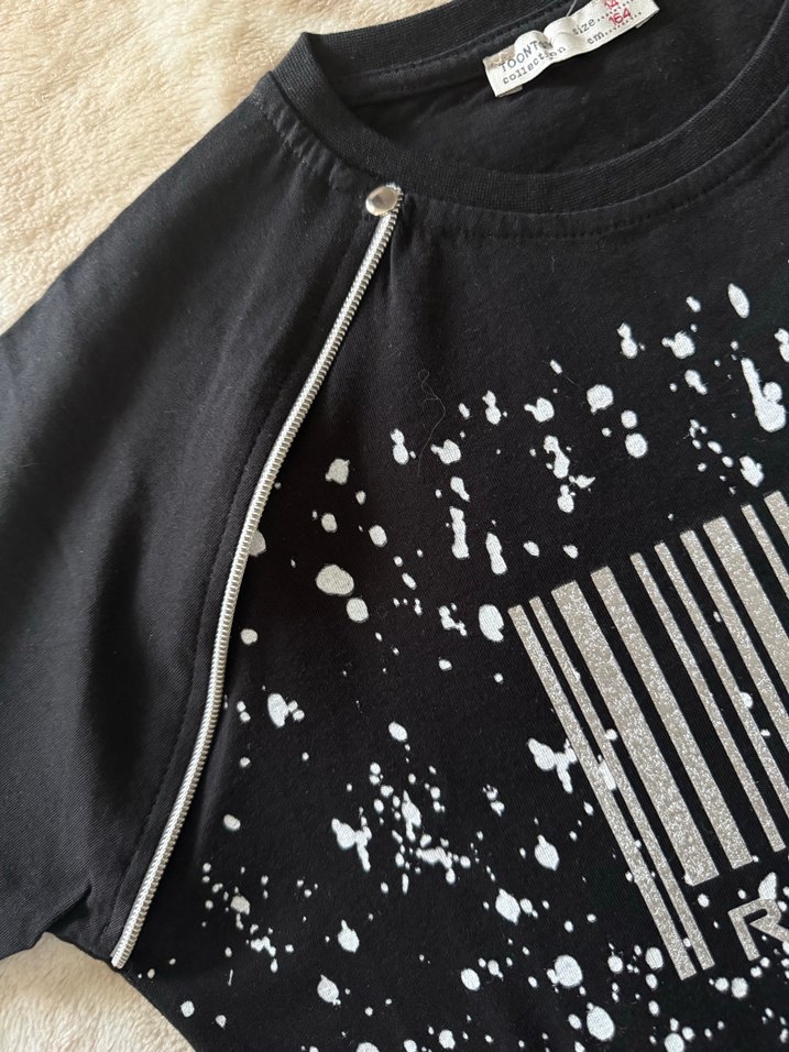 Siyah Baskılı Erkek Mini Tişört - Görsel 3