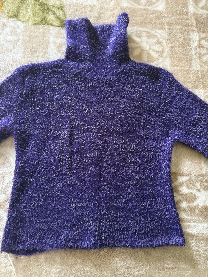 Mor Balıkçı Yaka Triko Kadın Kazak - Görsel 2