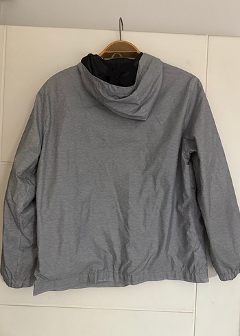 Erkek Çocuk Gri Düğmeli Fermuarlı Yağmurluk - Görsel 5