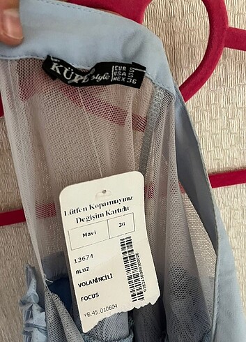 36 Beden mavi Renk Bebe mavisi incili gömlek