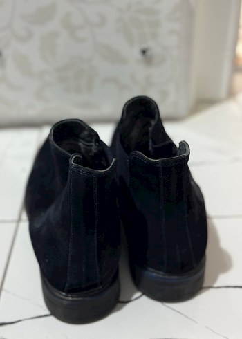 Lacivert. Süet Erkek Sokak Stili Bot - Görsel 3