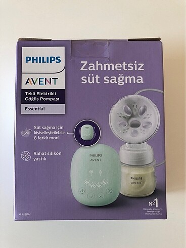 Philips Avent Elektrikli Göğüs Pompası ve saklama poşeti hediye