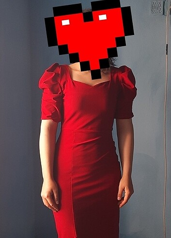 Bordo midi elbise