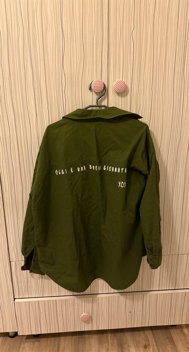 Düğmeli Haki Kadın Ceket - Görsel 2