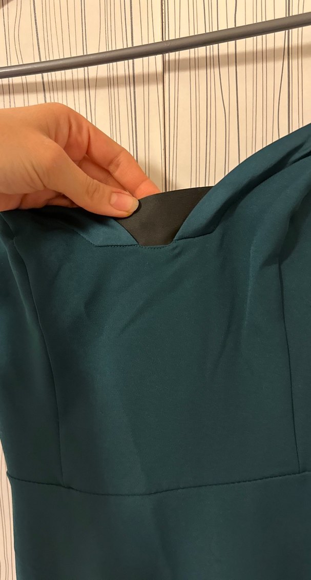 Siyah Uzun Askılı V Yaka Kadın Elbise - Görsel 3