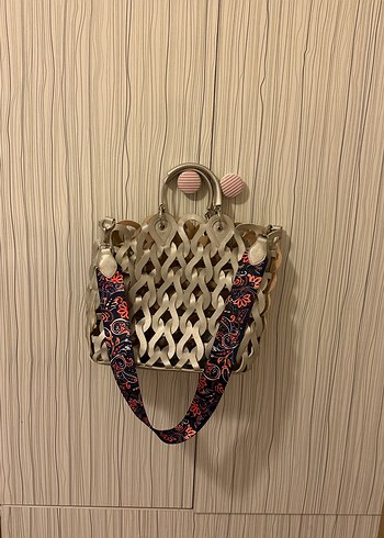 Altın Renk Kadın Deri Clutch Çanta - Görsel 4