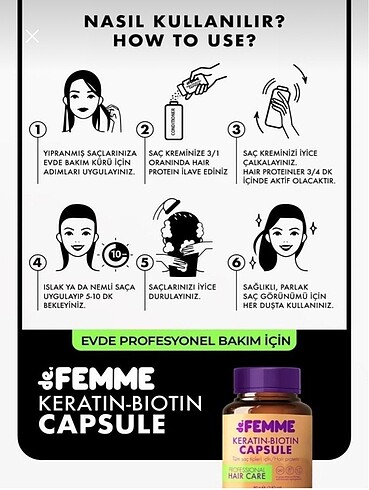  Beden Renk Saç proteini