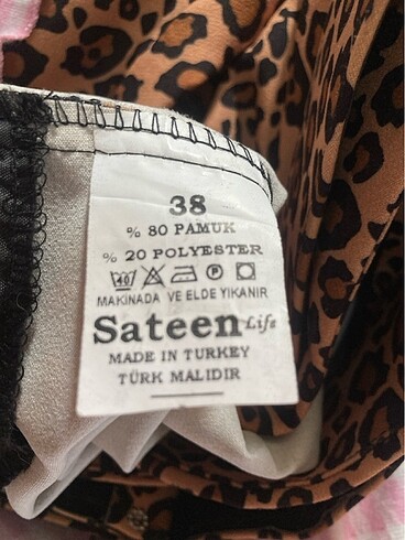 38 Beden leopar pantolon