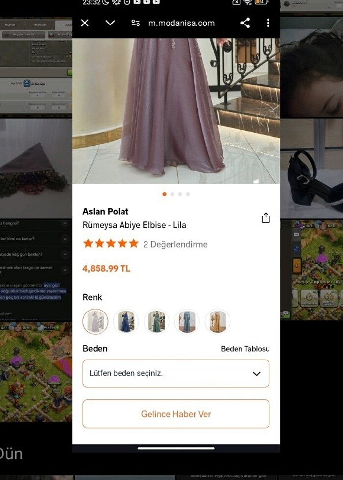 Uzun Elbise Abiye simli - Görsel 5