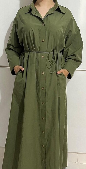 Suud Collection Poplin gömlek elbise