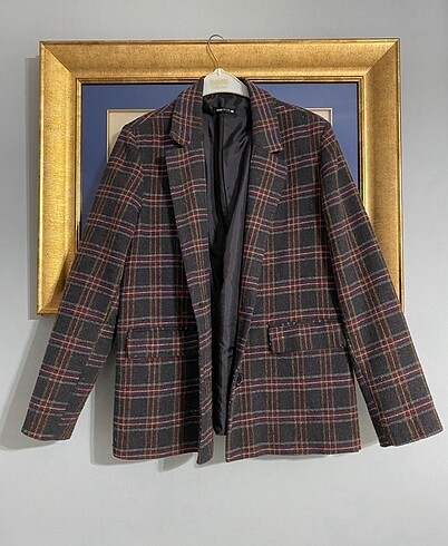 40 Beden Defacto ekoseli blazer