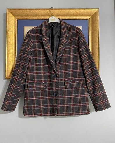 Defacto ekoseli blazer