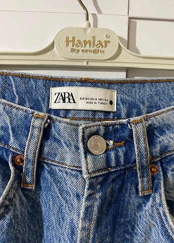 34 Beden Zara Denim Regular Fit Midi Jean