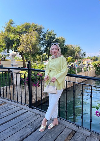 38 Beden Sarı Salaş Midi Tunik