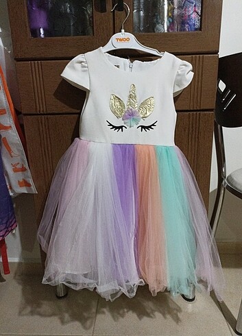Kız çocuk Unicorn elbise 6 yaş