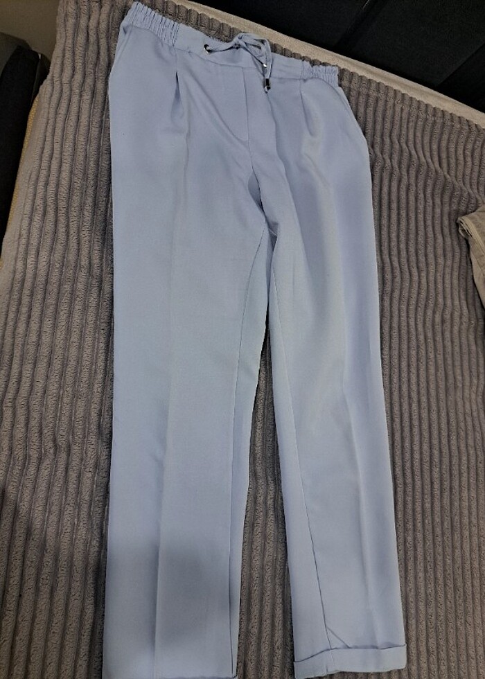 Bebe mavisi lastikli pantolon  - Görsel 2