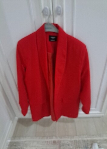 Kırmızı l beden ceket  - Görsel 3