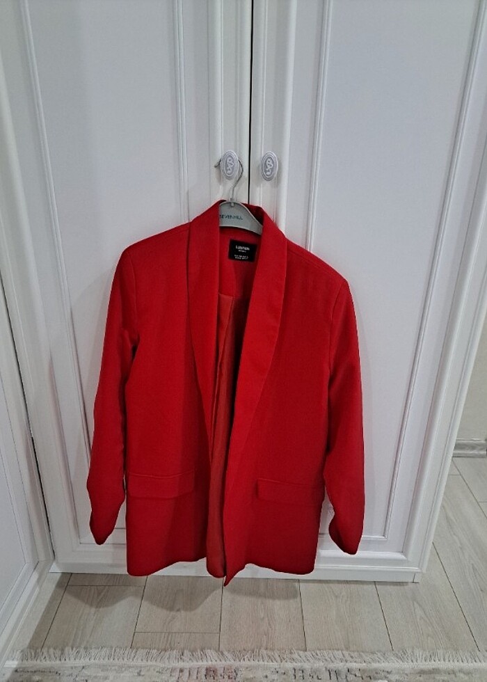 Kırmızı l beden ceket  - Görsel 2