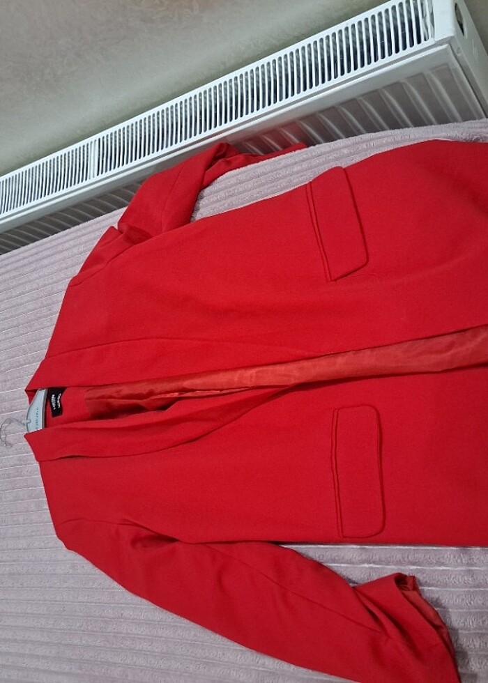 Kırmızı l beden ceket  - Görsel 4